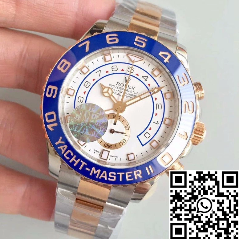 Master Factory Yacht II Rolex Gold 116681 Dial Rose White JF 0917